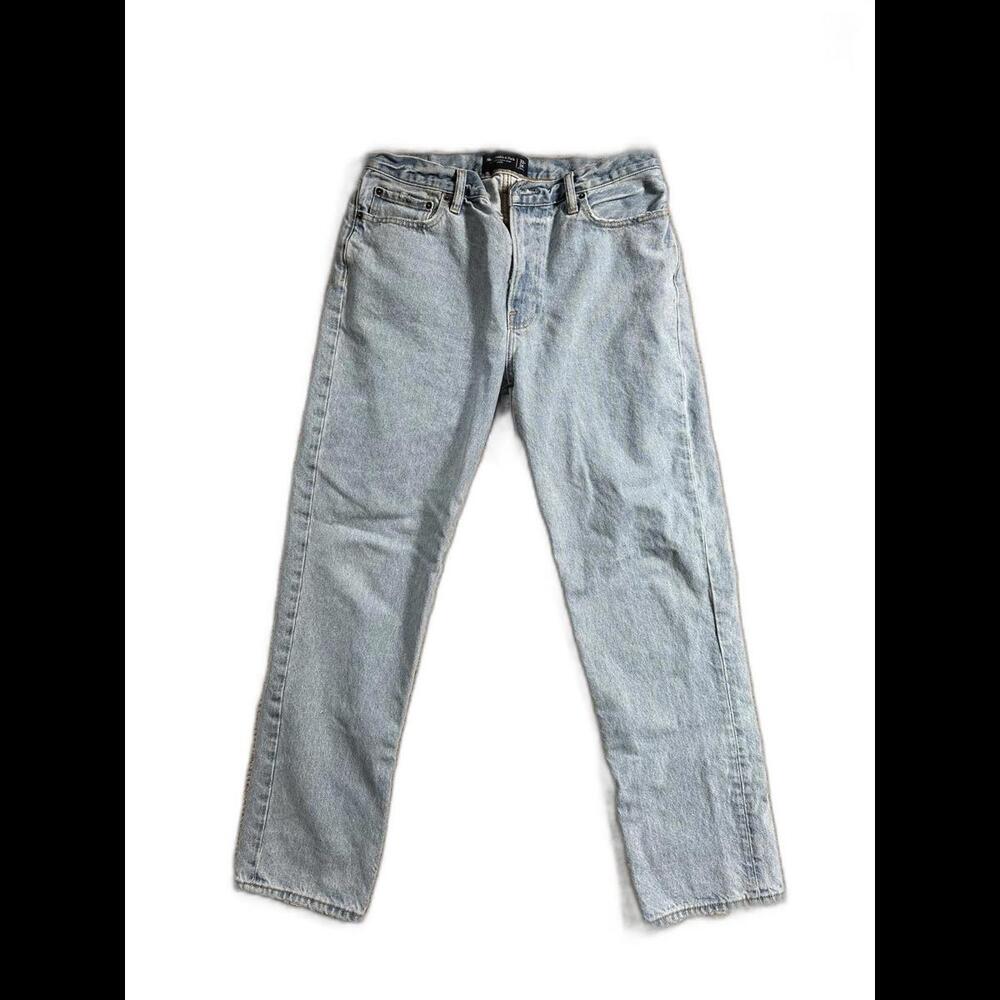 Abercrombie Rigid Denim Loose Light Wash Jeans 33x34